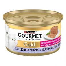 Консерва Gourmet GOLD Kitten - пастет с телешко месо 85 г