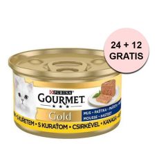 Консерва Gourmet GOLD - пастет с пилешко месо 85 г, 24+12 бр. БЕЗПЛАТНО