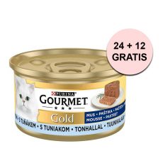 Консерва Gourmet GOLD - пастет с риба тон 85 г, 24+12 бр. БЕЗПЛАТНО
