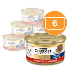 Консерва Gourmet GOLD - пастет с говеждо месо, 6 x 85г