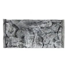 3D Фон за аквариум 60x30см - СКАЛА СИВО