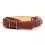 Кожен нашийник COLLAR с шипове, двуреден 48 - 63 см, кафяво