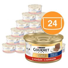 Консерва Gourmet GOLD - пастет с говеждо месо, 24 x 85г