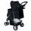 Кучешка и котешка количка Buggy 47 x 100 x 80 см, черна
