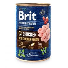Консерва Brit premium by Nature Пиле и Сърца 400 г