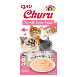 Inaba Churu Пюре котешки тон с сьомга 4 x 14 г