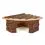 Дървена къщичка за гризачи, ъглова - 22x15x10,5см