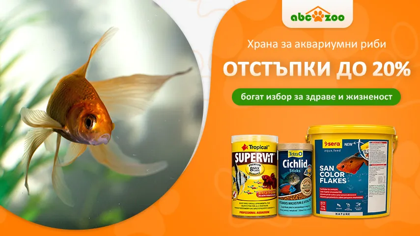 Храна за аквариумни риби - отстъпка до 20%